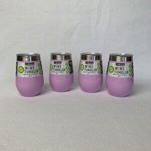 Reduce Wine Tumbler 4 Set Pink 12 oz Vacuum Insulated New